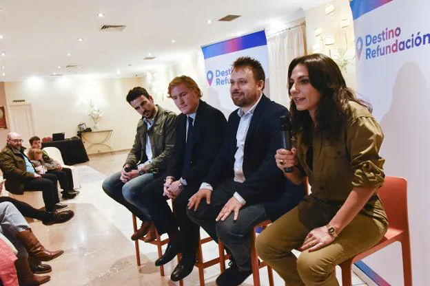 David Salazar, Ignacio Gragera, Dimás Gragera y María José Calderón en el evento Destino Refundación. 