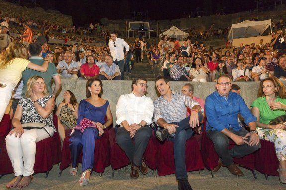 Pedro Sánchez y Vara, anoche en la representación de